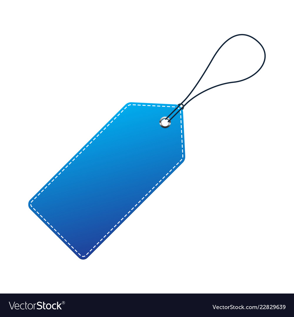 Blue Price Tag Royalty Free Vector Image VectorStock