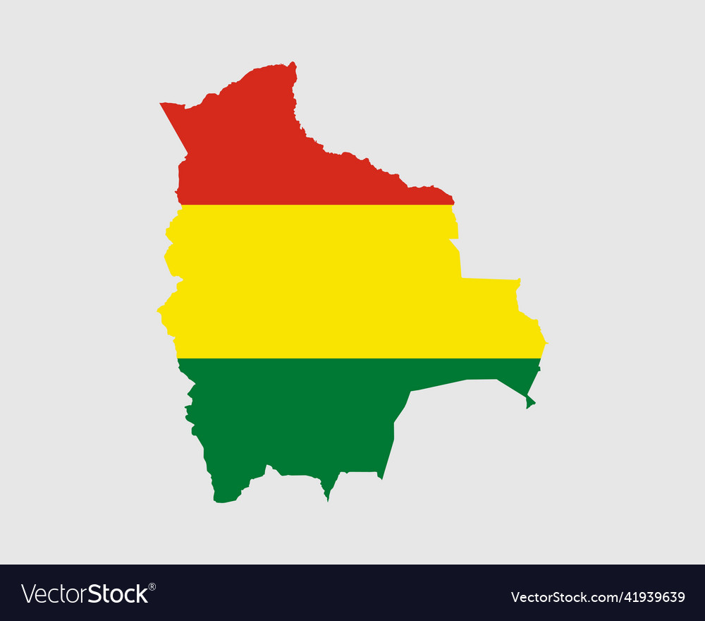 Bolivia Map Flag Bolivian Country With Banner Vector Image