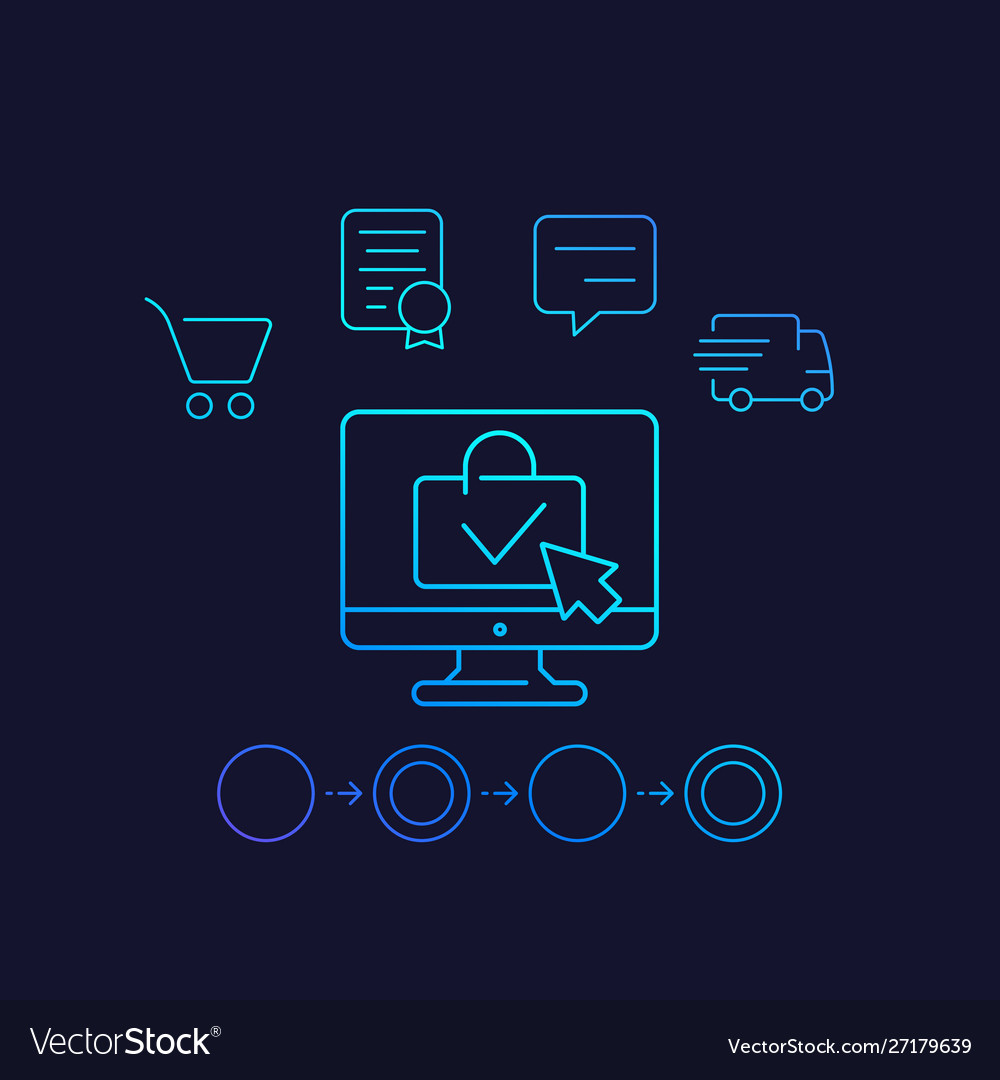 E-Commerce Order Icons - Linear Style