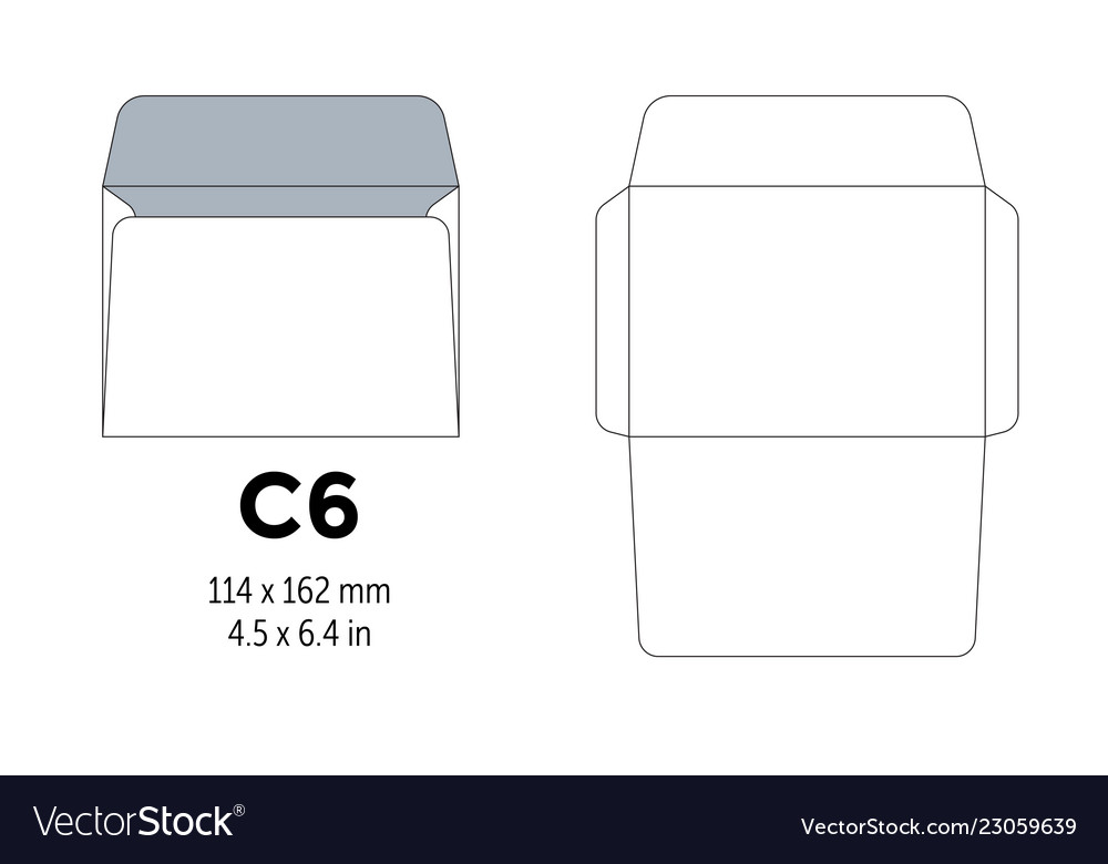 Maquette d'enveloppe C6 format de coupe a6 blanc Image Vectorielle Stock -  Alamy