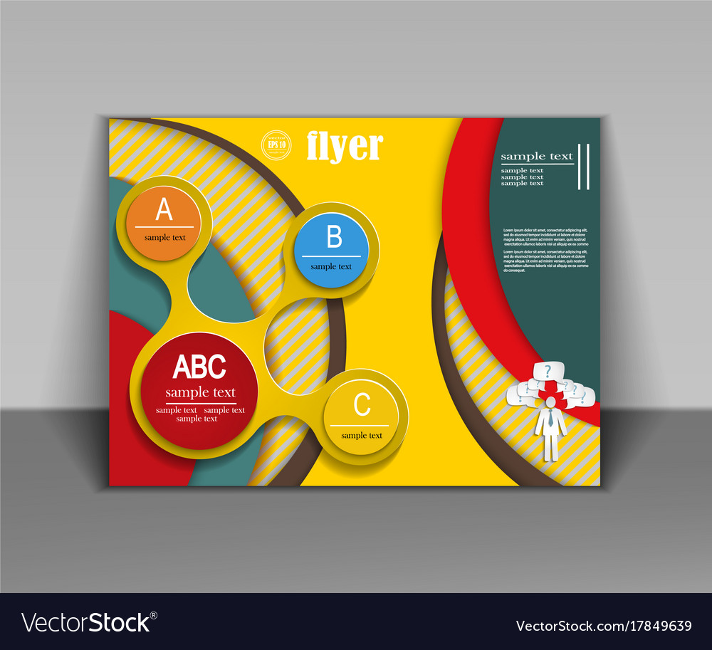 Flyer design or booklet with elements