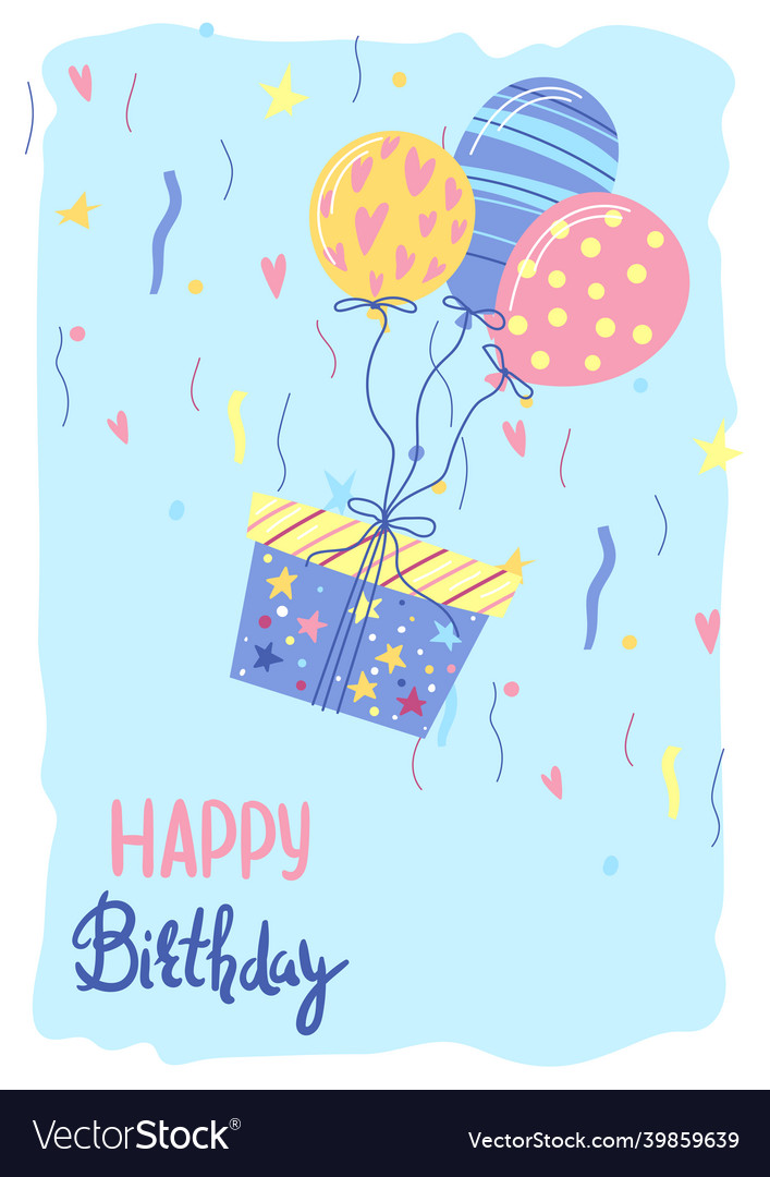 Happy birthday greeting card celebration