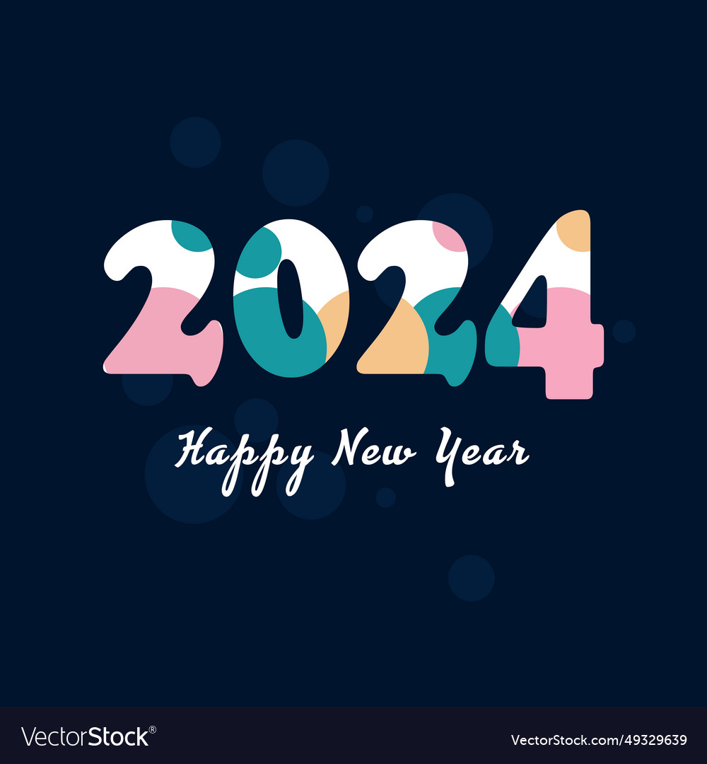 Happy new year 2024 banner Royalty Free Vector Image