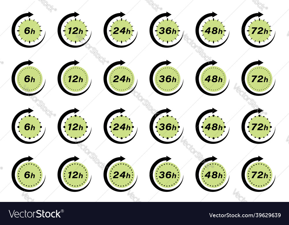 Hours clock arrow 3 vector image Hours clock arrow 3