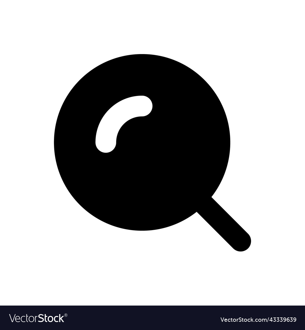 Magnifying Glass Black Glyph Ui Icon Royalty Free Vector 1985