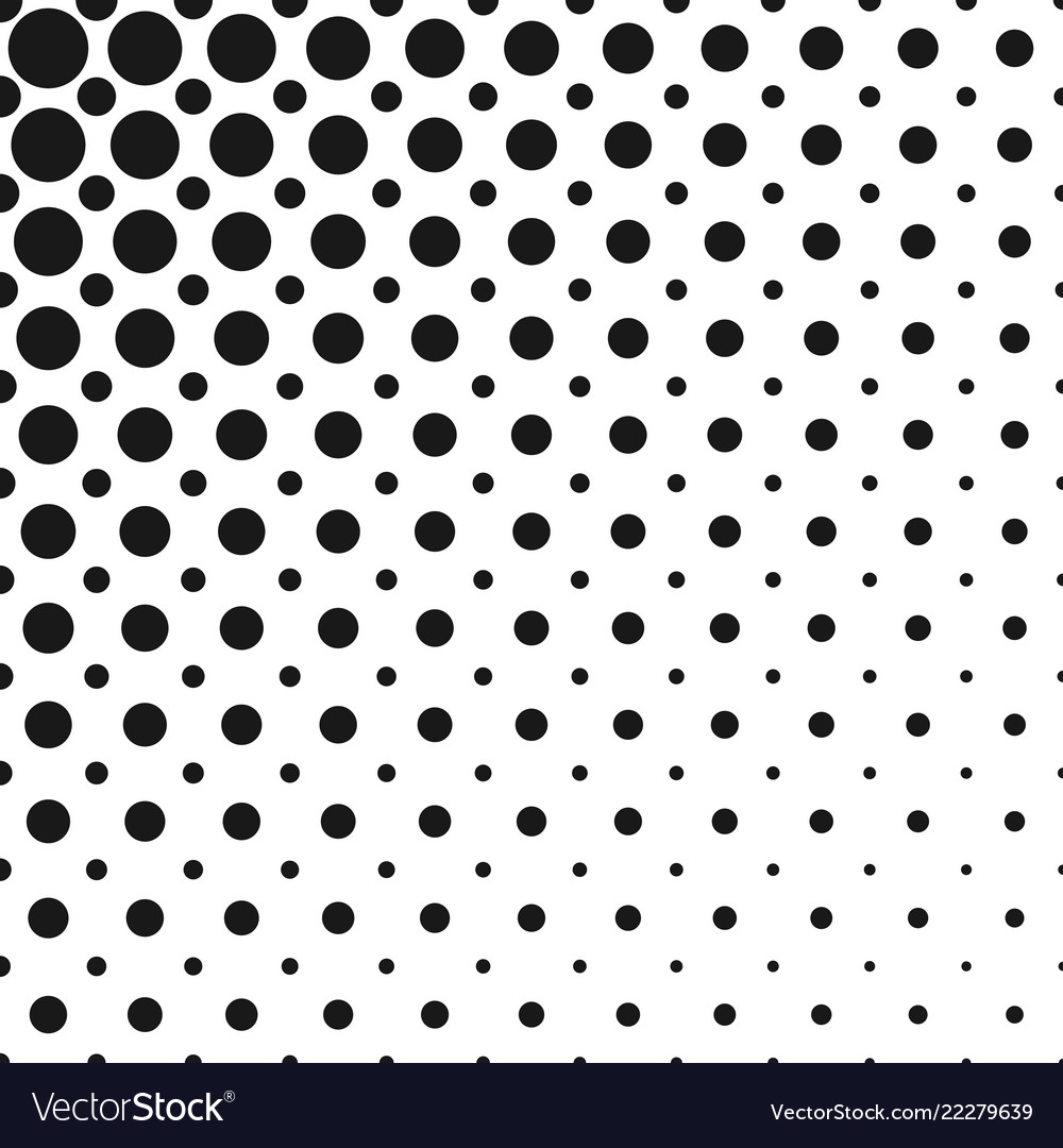 Monochrome abstract repeating halftone circle
