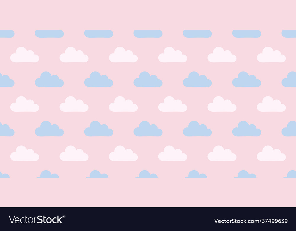 Pastel clouds seamless repeat pattern background