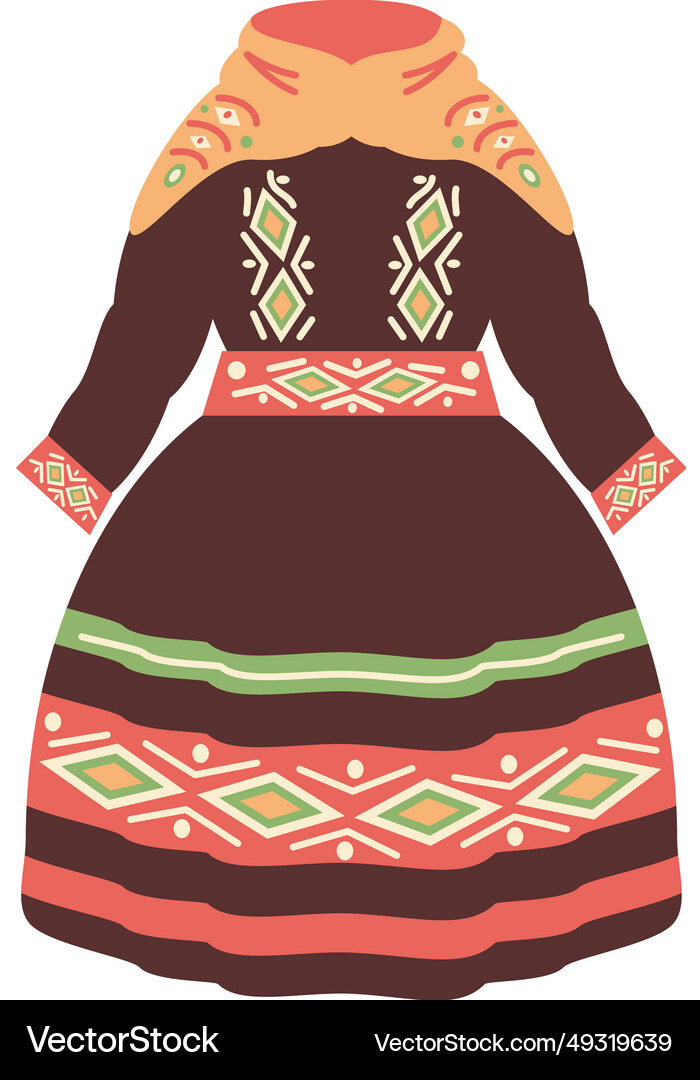 Peru female costume Royalty Free Vector Image - VectorStock
