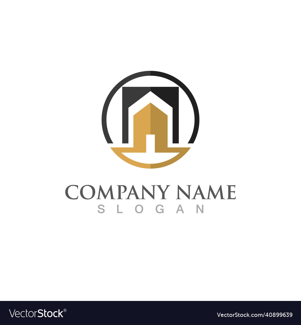 Property and construction logo design Royalty Free Vector