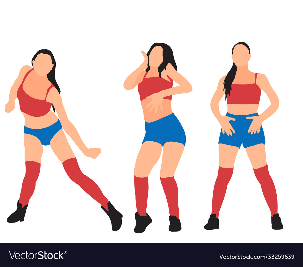 Sexy Dancing Girls Royalty Free Vector Image Vectorstock 0676