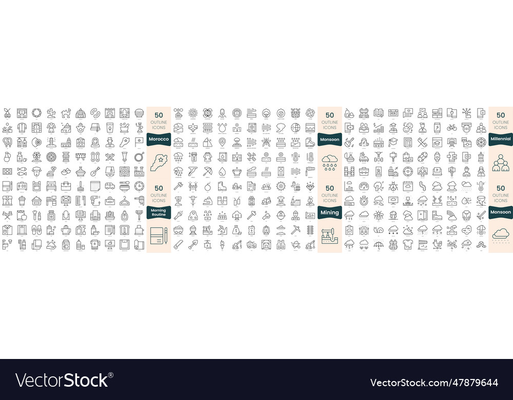 300 thin line icons bundle in this set include