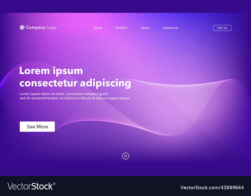 Abstract background website landing page template