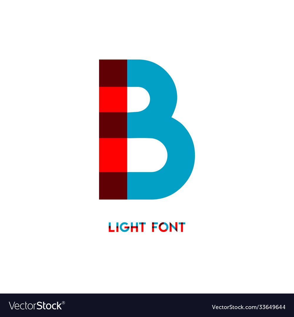 B light font template design