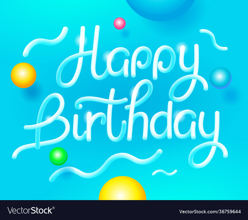 Birthday card happy Royalty Free Vector Image - VectorStock