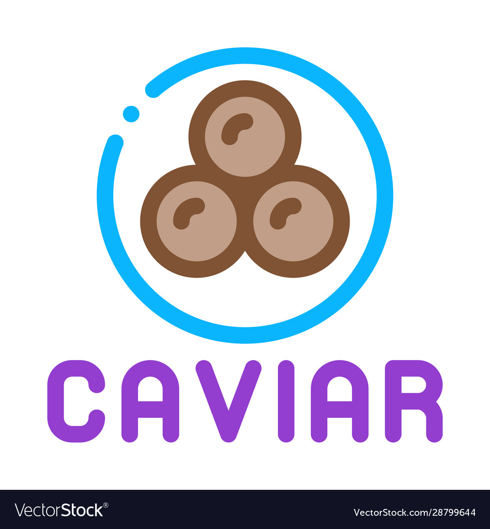Kaviar Meeresfrüchte-Ikone Umriss vector image Kaviar Meeresfrüchte-Ikone Umriss