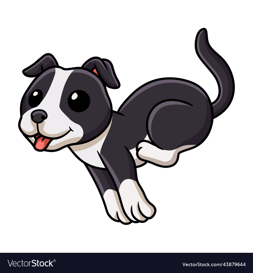 Süßes amerikanisches Personalordshire Terrier Hund Cartoon