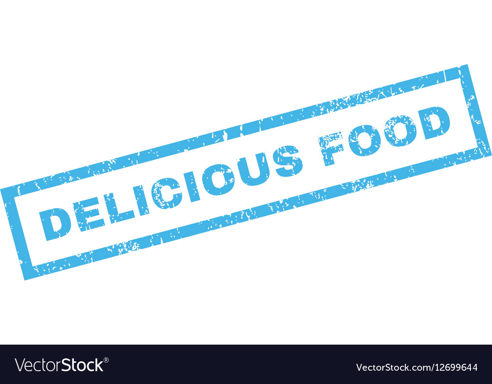 Delicious food rubber stamp