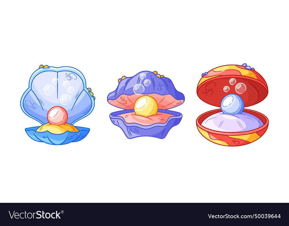 Elegantly designed open bivalve sea shells cradle Vector Image Elegantly designed open bivalve sea shells cradle