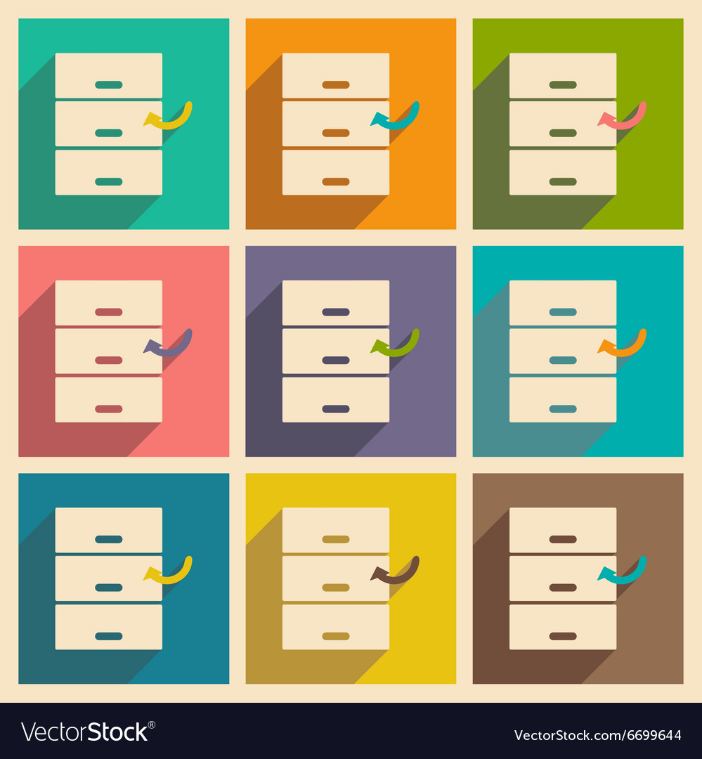 Flat with shadow concept and mobile application