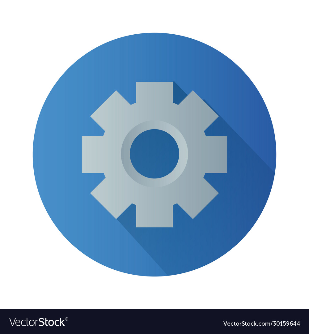 Gear settings setup block style icon Royalty Free Vector