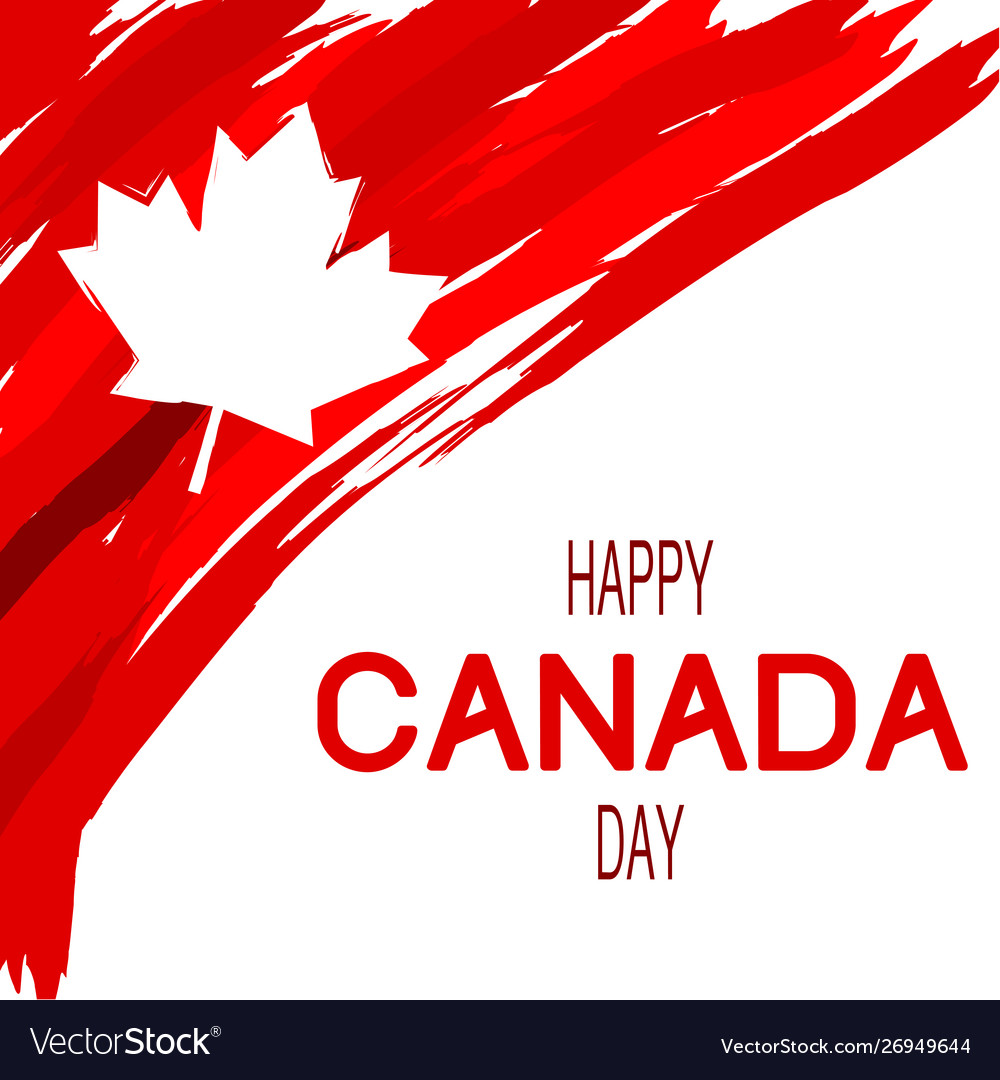 Happy canada day Royalty Free Vector Image - VectorStock