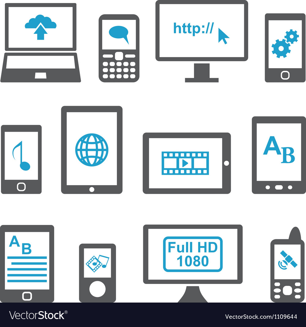 Modern Computer and Mobile Device Icons