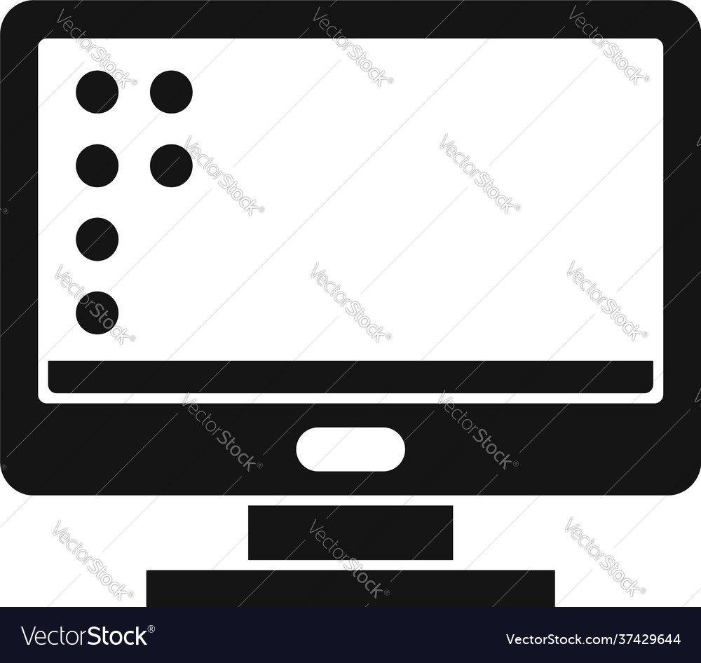 Monitor operating system icon simple style Vector Image