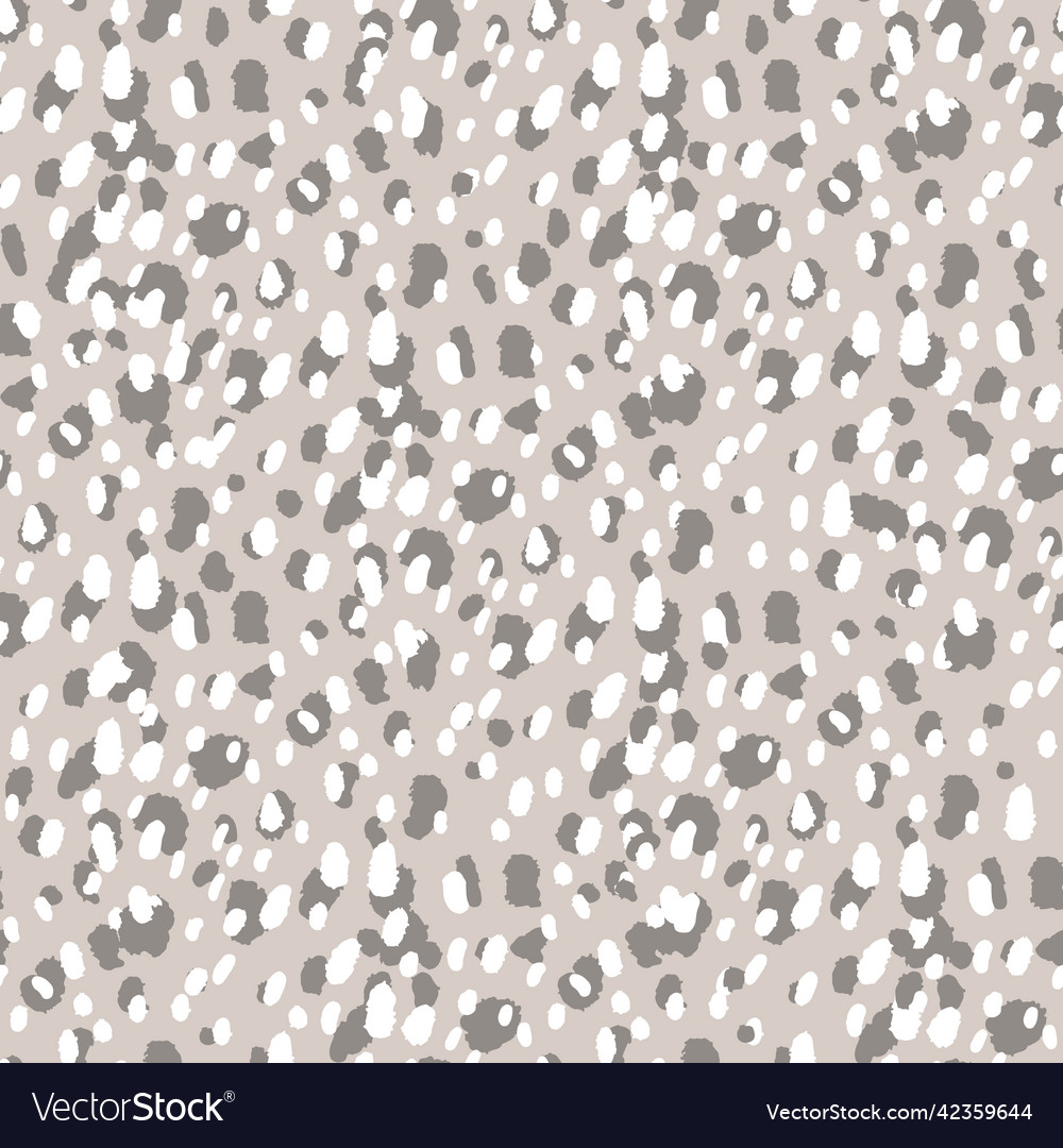 Seamless animal hand drawn dots pattern wild vector image Seamless animal hand drawn dots pattern wild