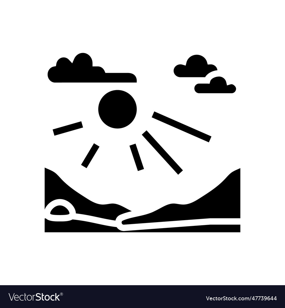 Sunny day sun summer sunlight glyph icon