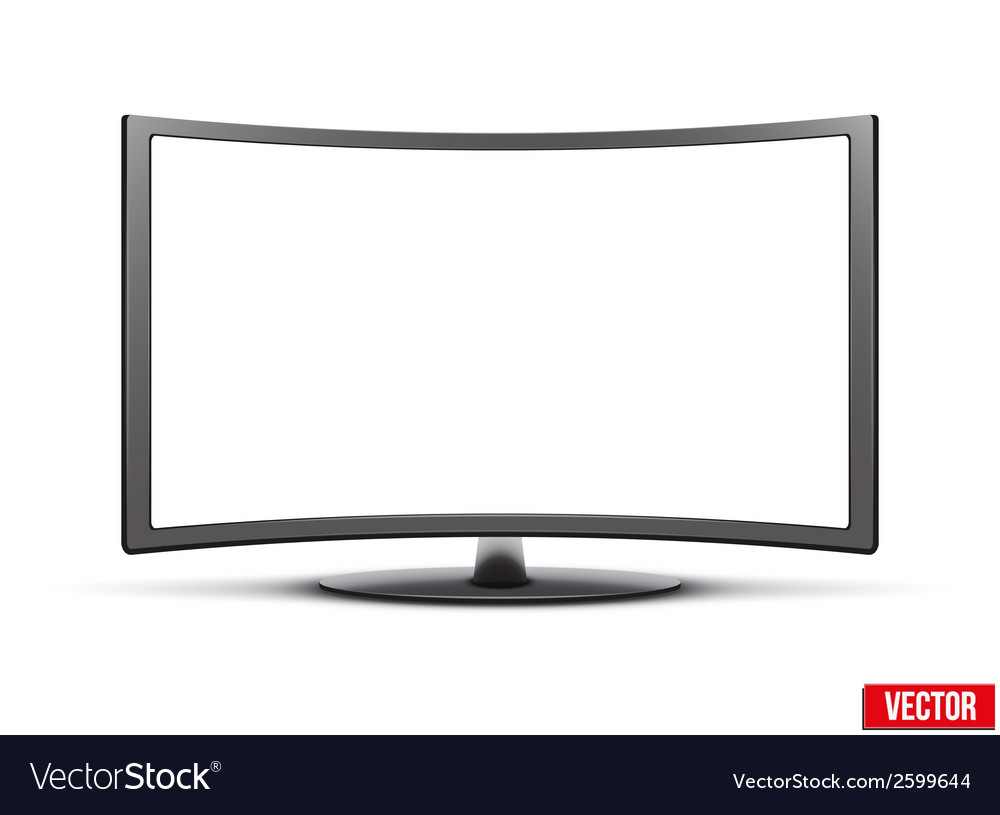 Vorlage von gebogenem Widescreen led oder lcd tv