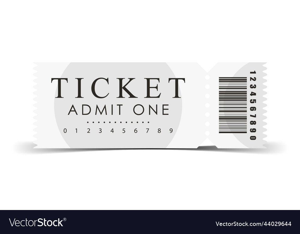 Ticket design template vector image Ticket design template