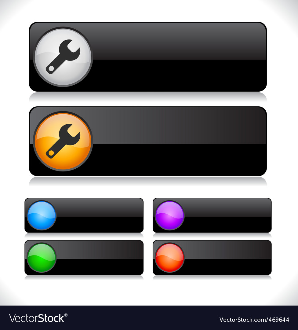 Website template buttons