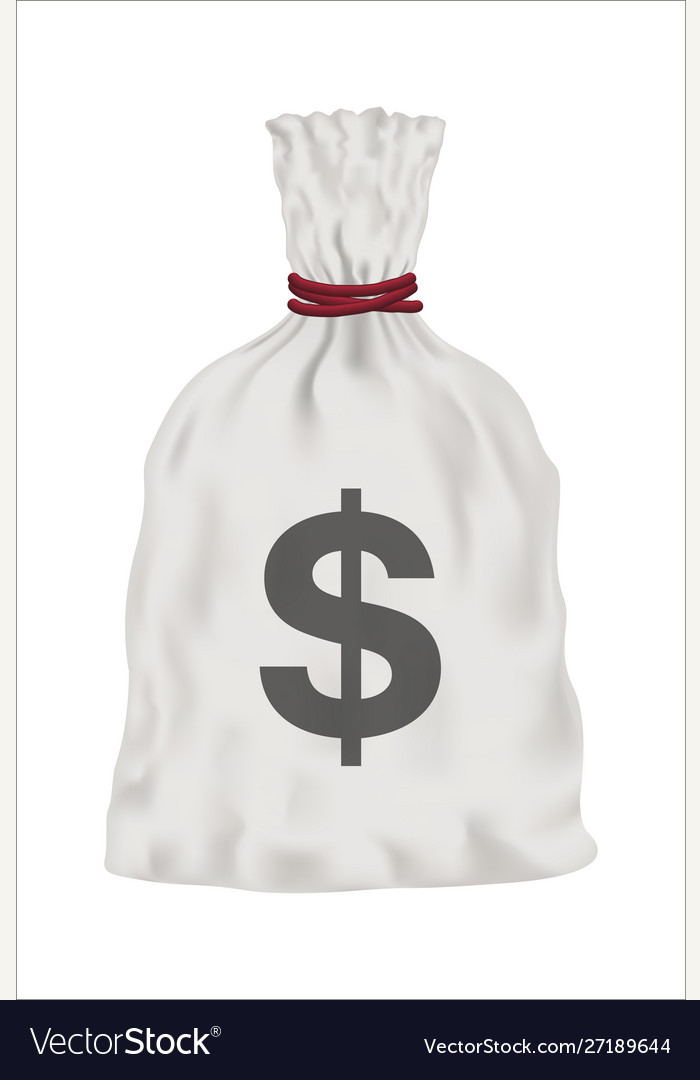 Weiße Geldtasche auf Hintergrund vector image Weiße Geldtasche auf Hintergrund