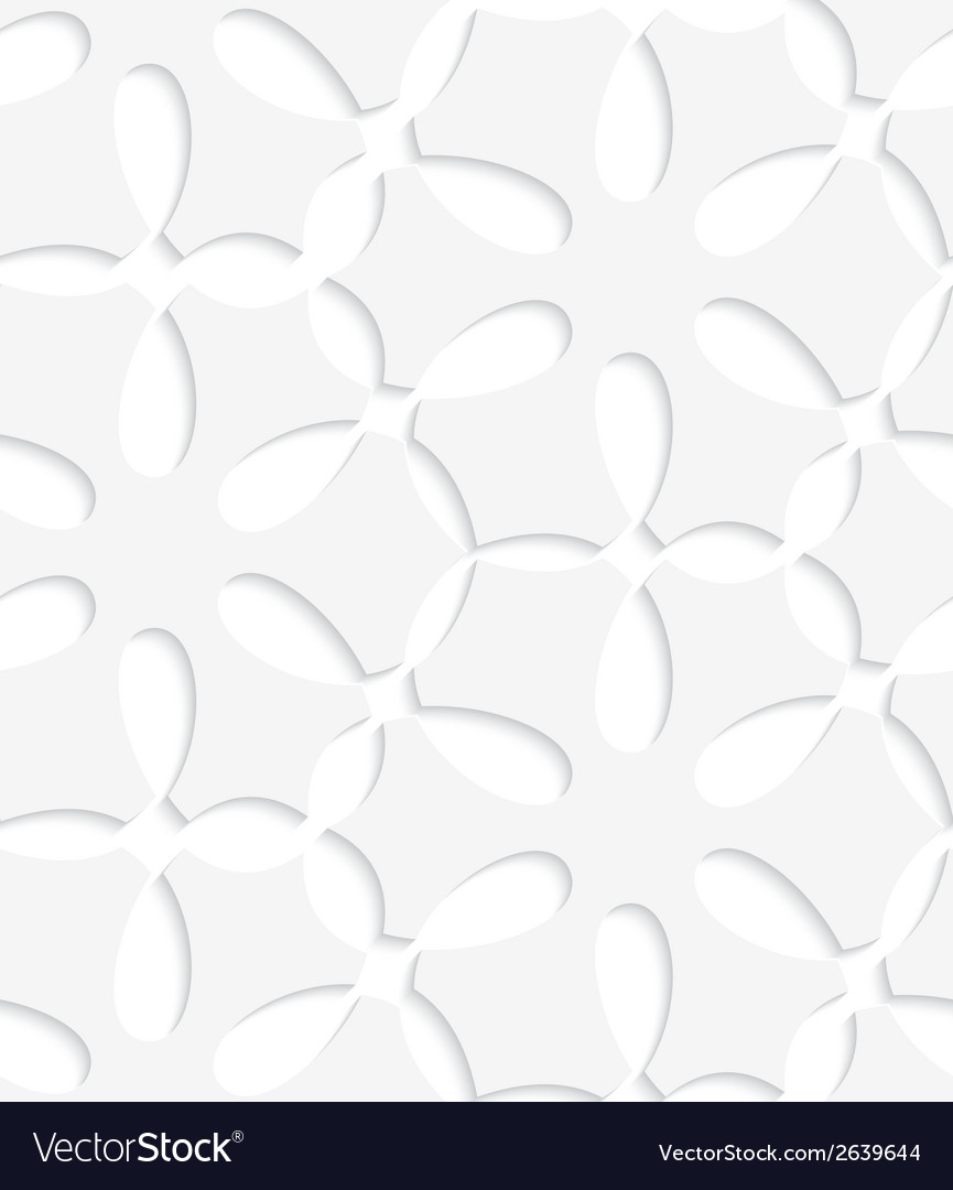 White simple flower seamless pattern
