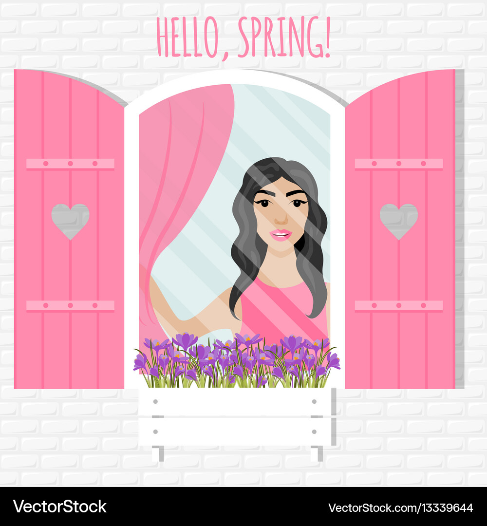 Window and shutters Royalty Free Vector Image - VectorStock