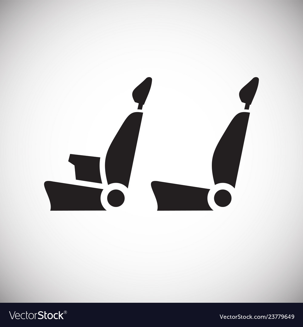 Car seats icon on white background for graphic