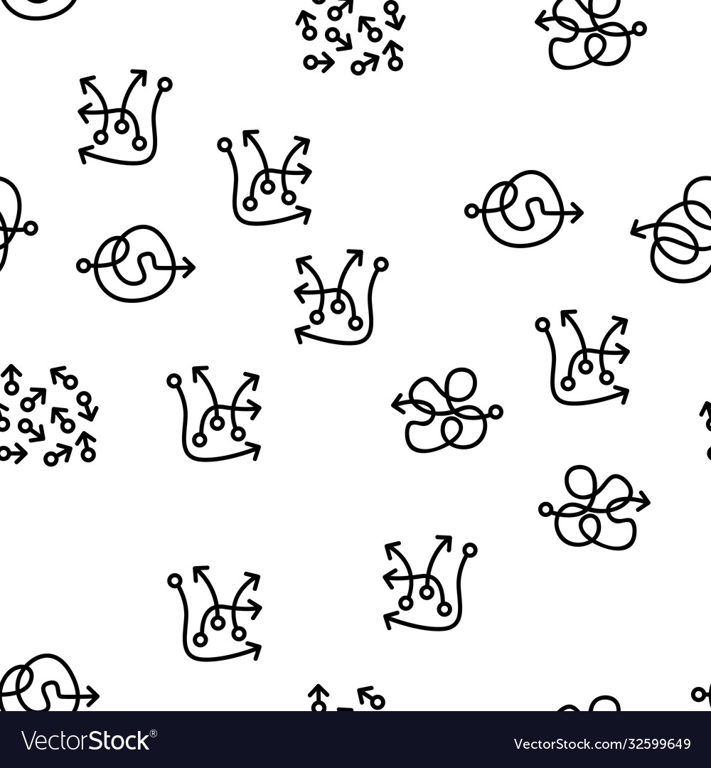 Chaos arrow movement seamless pattern vector image Chaos arrow movement seamless pattern