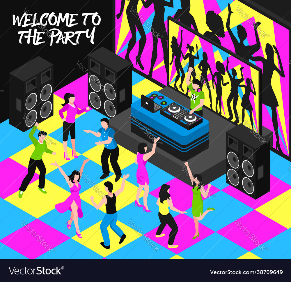 Dj and party isometric