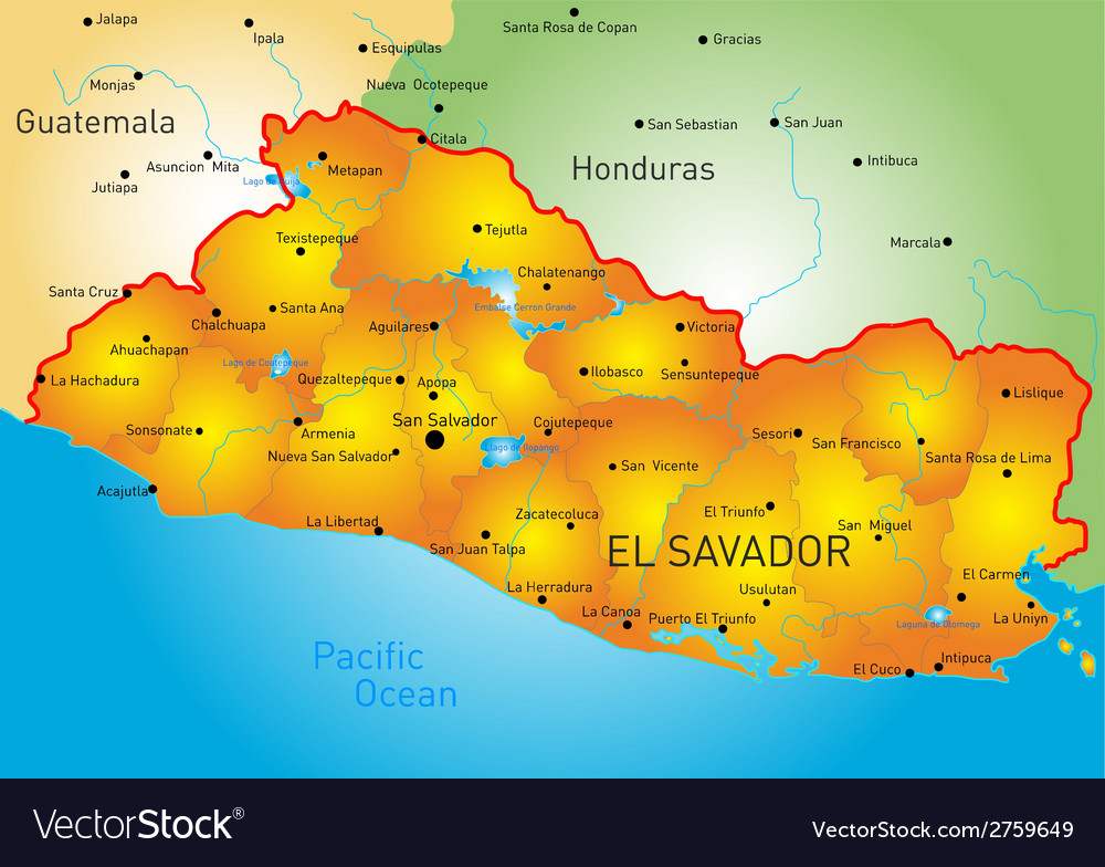 El salvador Royalty Free Vector Image - VectorStock