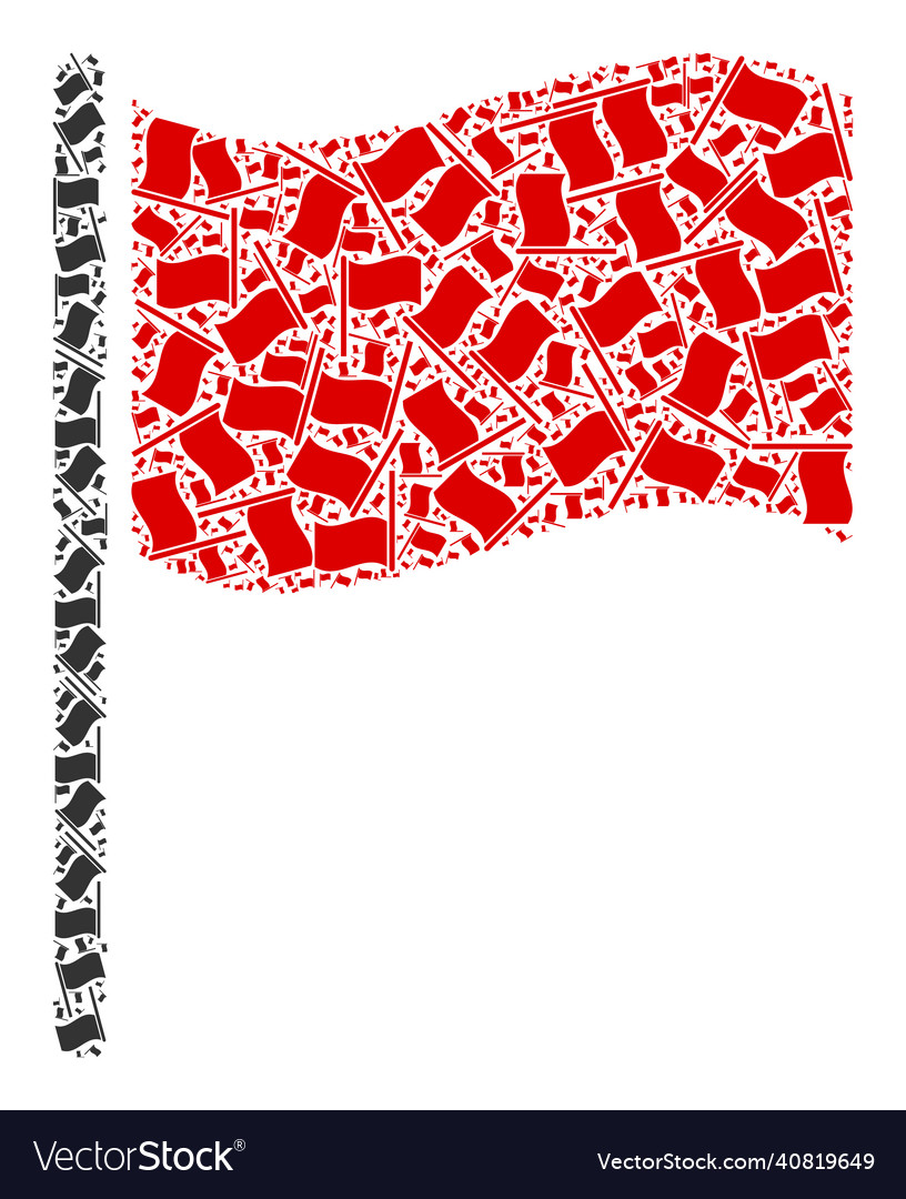 Flag recursive icon composition of self items vector image Flag recursive icon composition of self items