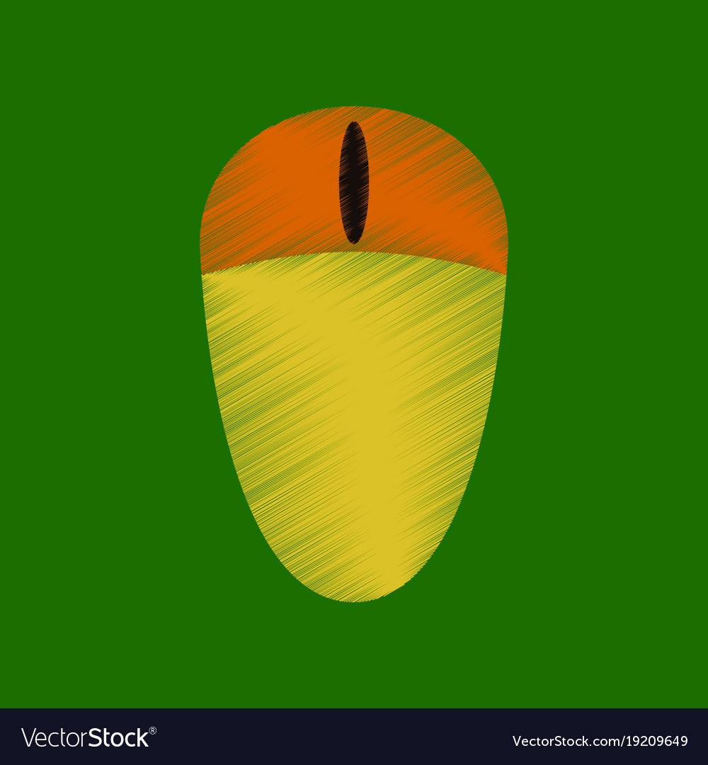 Flat shading style icon computer mouse