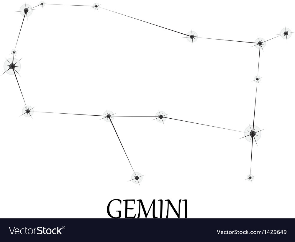 Gemini zodiac sign Royalty Free Vector Image - VectorStock