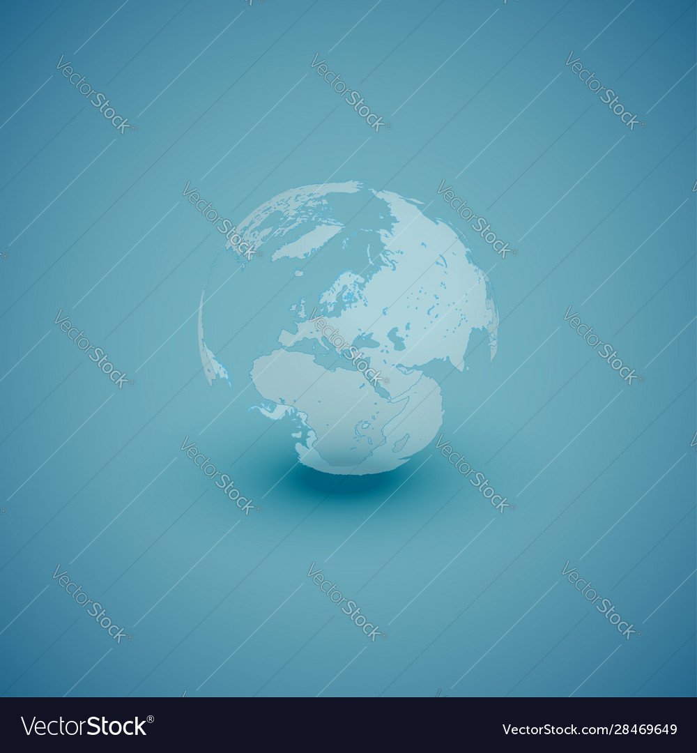 Licht Weltkugelkarte auf blauem Hintergrund vector image Licht Weltkugelkarte auf blauem Hintergrund