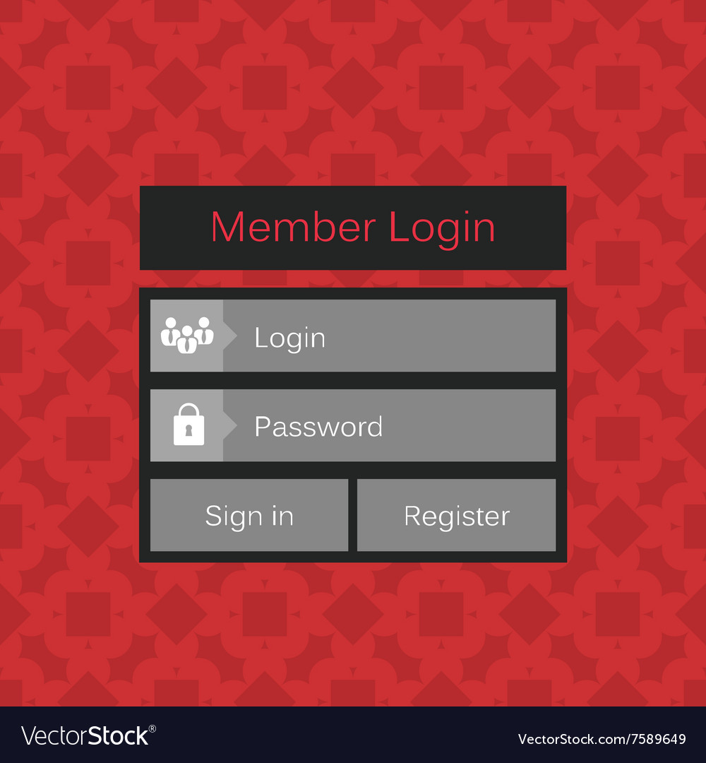 Mobile user ui kit form interface for web