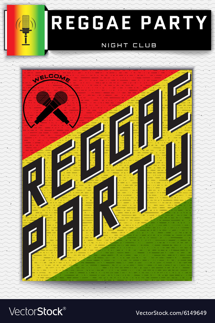 Reggae party insignia and labels for any use Vector Image