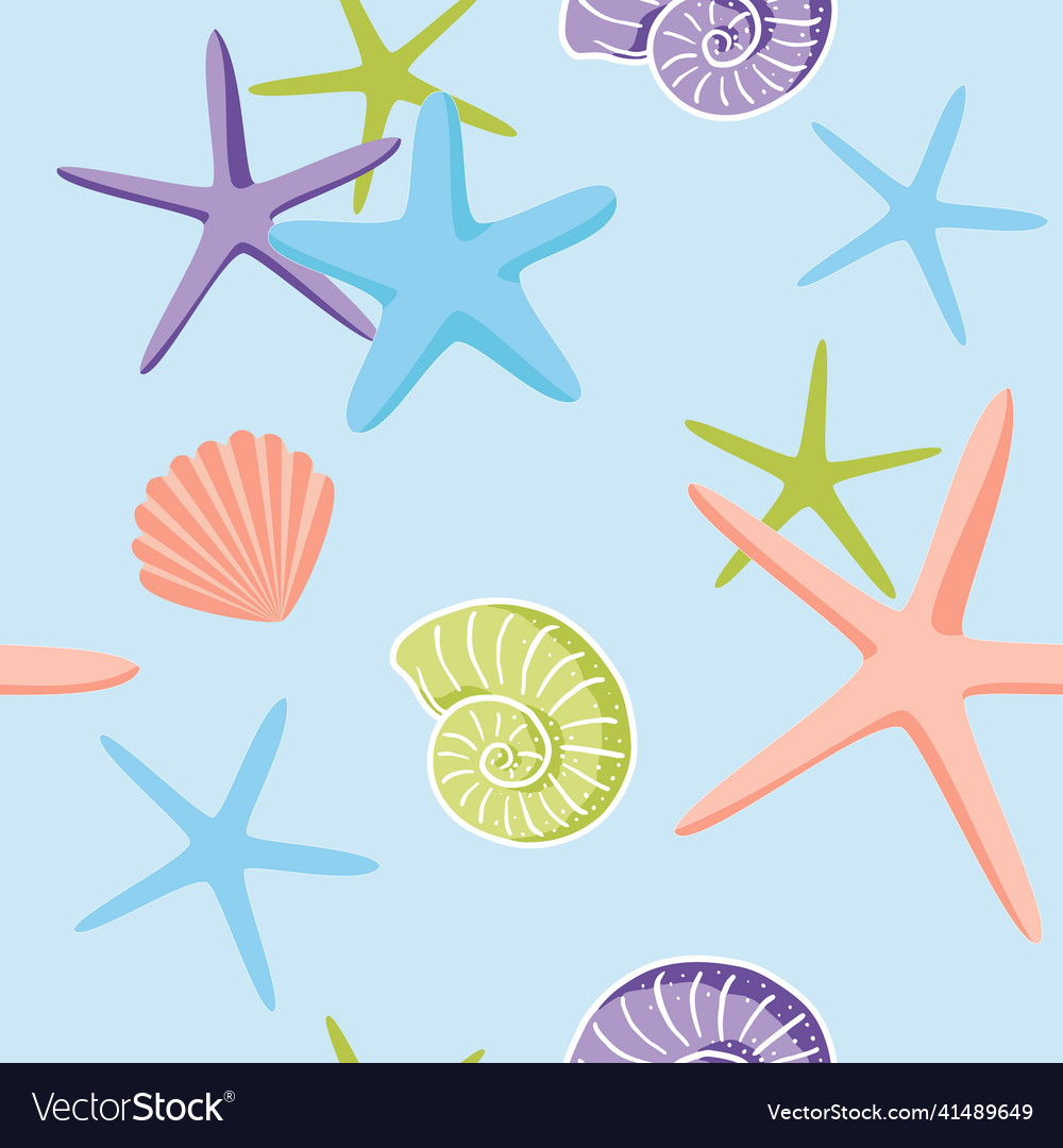 Sea shells collection pattern