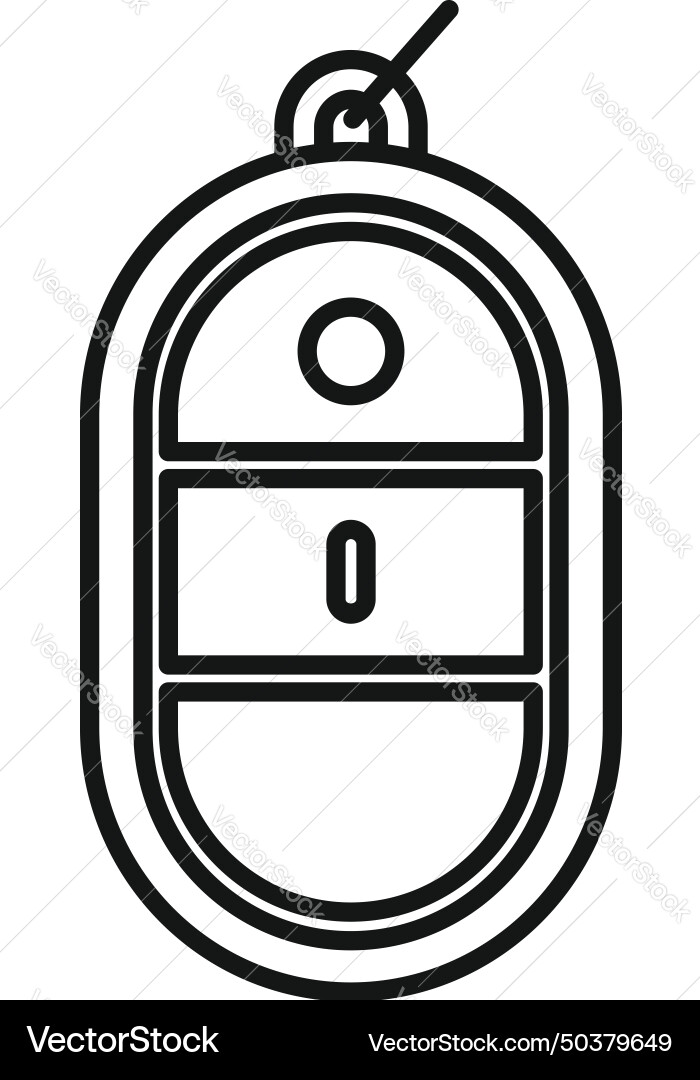 Secured remote control icon outline access Vector Image