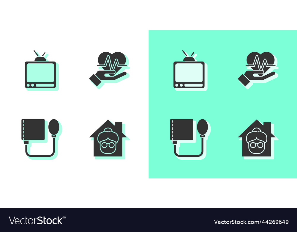 Set nursing home retro tv blood pressure