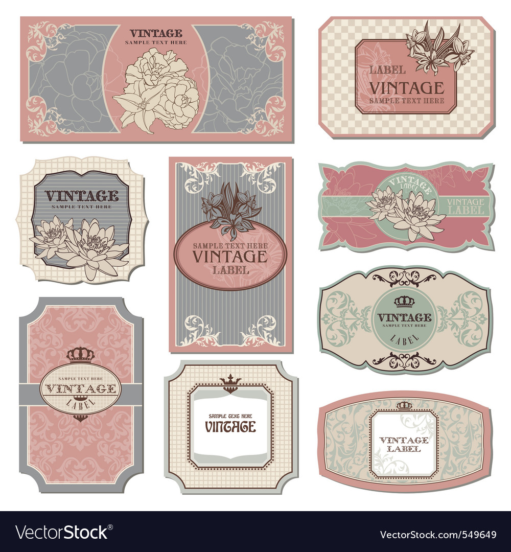 Set of retro vintage labels