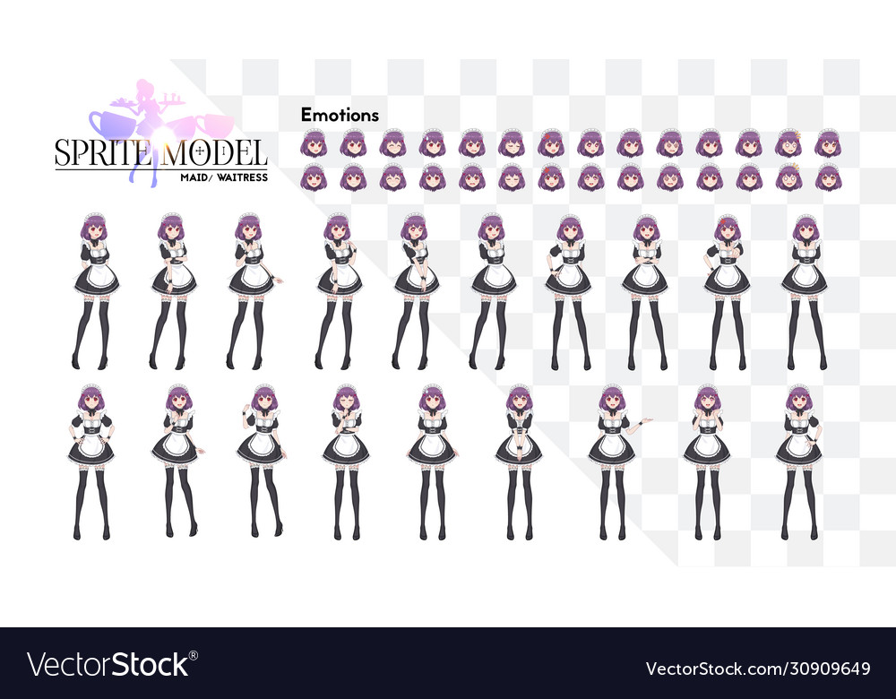 Sprite full length character for game visual